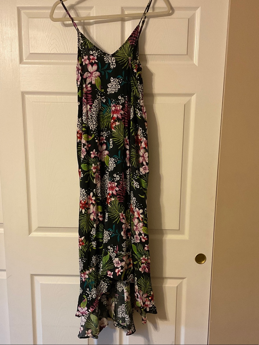 Raviya Black Tropical Floral Maxi Cover-Up Dress